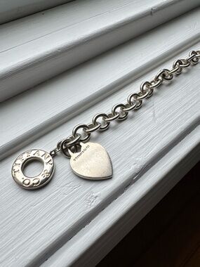 Tiffany & Co. Sterling Silver Heart Toggle Bracelet
